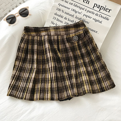 Redős női szoknya retro stílusú három színben, magas derékkal