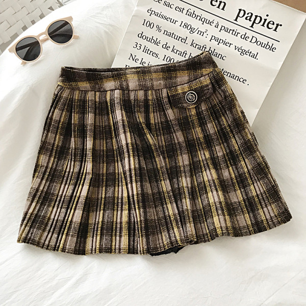 Redős női szoknya retro stílusú három színben, magas derékkal