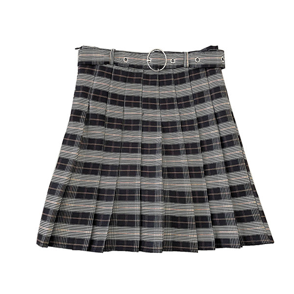 Redős női rövid szoknya négy színben övvel és magas derékkal