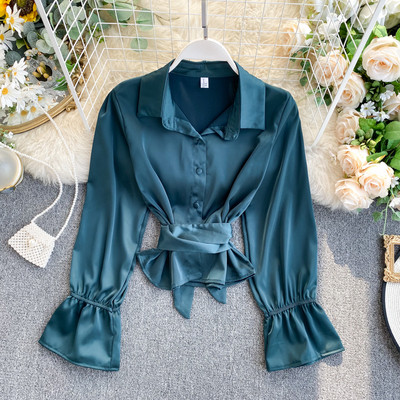 Női retro ing klasszikus gallérral és derékövvel piros, fehér, rózsaszín, kék és fekete színben