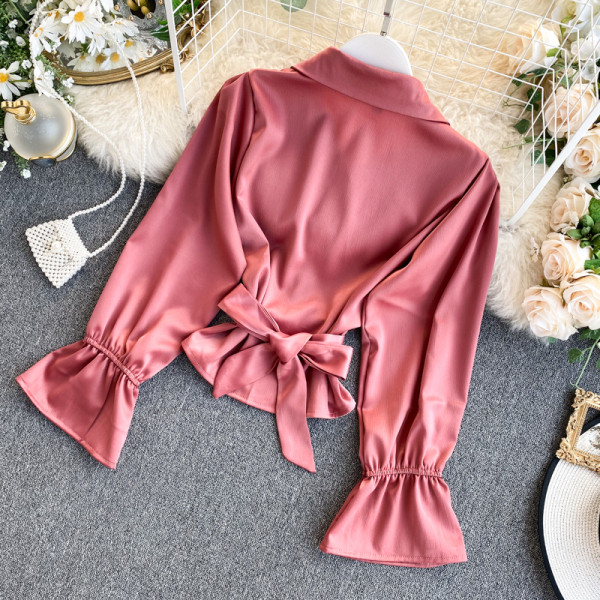 Női retro ing klasszikus gallérral és derékövvel piros, fehér, rózsaszín, kék és fekete színben