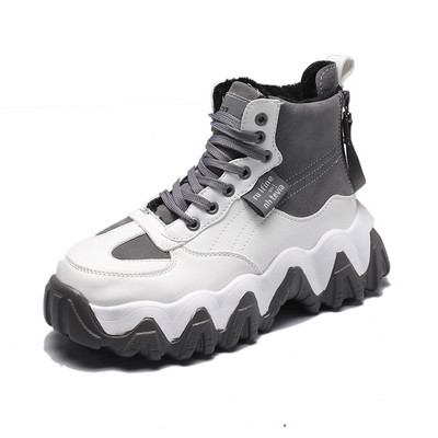 Női tornacipő érdes talppal, puha béléssel, fehér és szürke színben