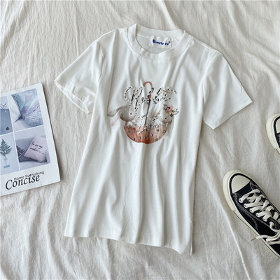 Tricou casual dama cu perle si aplicatie in mai multe culori