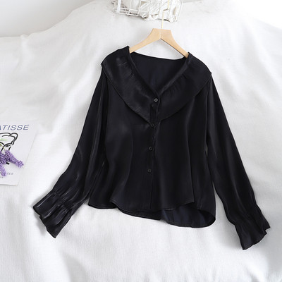 Modern női ing több színben, hosszú ujjal és V-nyakkal