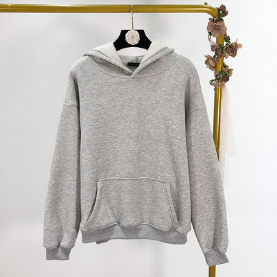 Női alkalmi őszi-téli pulóver béléssel és kapucnival sárga, zöld, kék és fekete színben