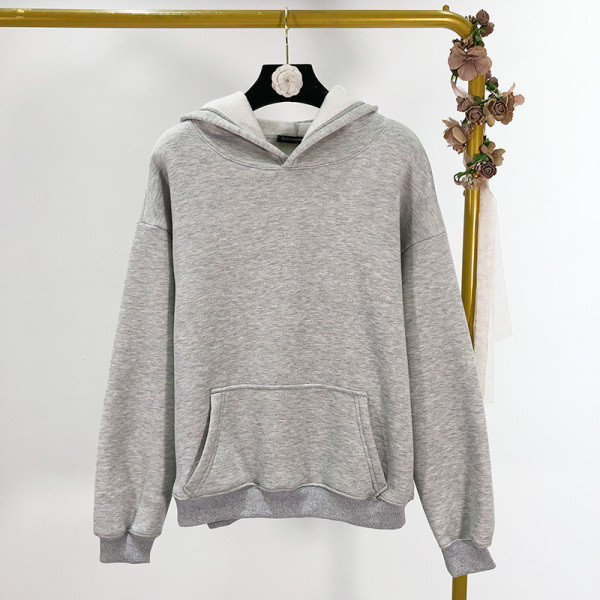 Női alkalmi őszi-téli pulóver béléssel és kapucnival sárga, zöld, kék és fekete színben