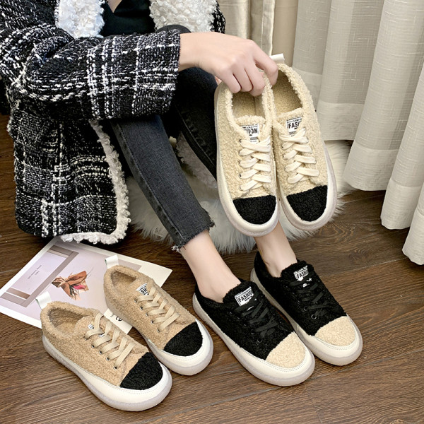 Női alkalmi cipő puha huzattal, lapos talppal, fekete, bézs és barna színekben