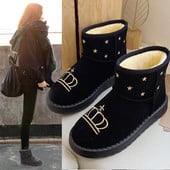 Női téli csizma puha béléssel és hímzéssel zöld, kék, fekete és bézs színben