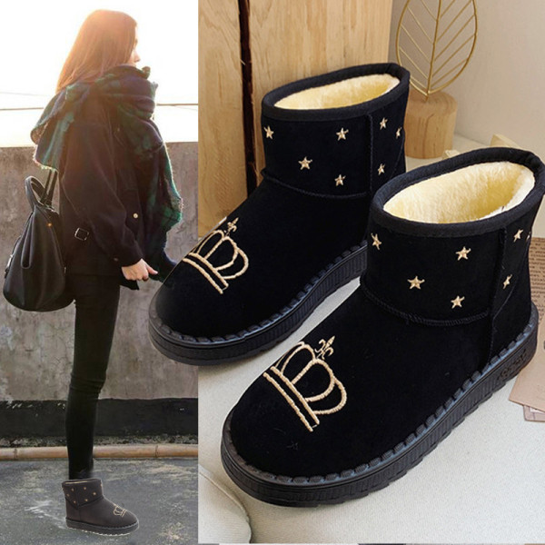 Női téli csizma puha béléssel és hímzéssel zöld, kék, fekete és bézs színben