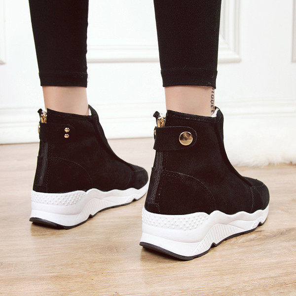 Női őszi-téli csizma puha béléssel, fekete és barna színben