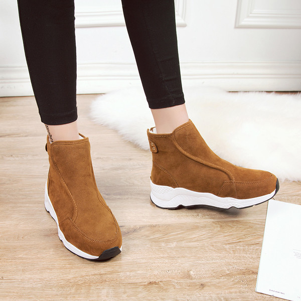 Női őszi-téli csizma puha béléssel, fekete és barna színben