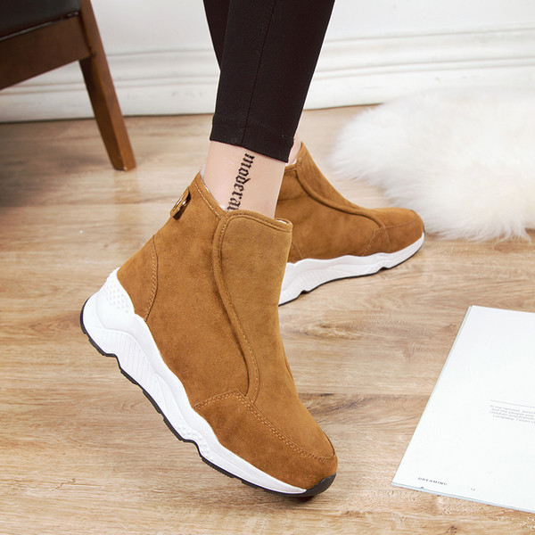 Női őszi-téli csizma puha béléssel, fekete és barna színben