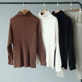 Alkalmi női téli pulóver fehér, fekete és barna színekben