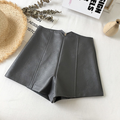 Magas derekú őszi-téli rövidnadrág magas derékkal, fekete, barna és szürke színekben