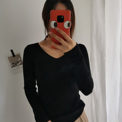 Bluză de damă cu decolteu în V în mai multe culori