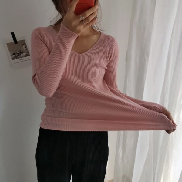 Bluză de damă cu decolteu în V în mai multe culori