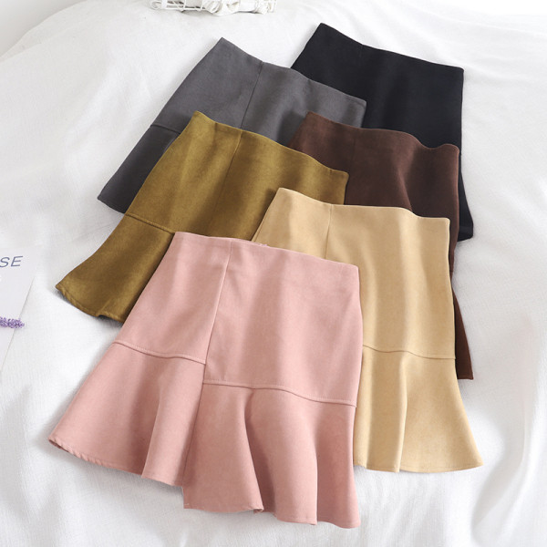 Női rövid szoknya retro stílusú hat színben, magas derékkal