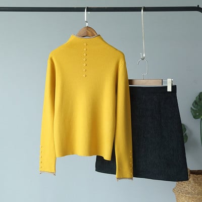 Bluză de damă modernă cu nasturi în alb, negru, galben și roz