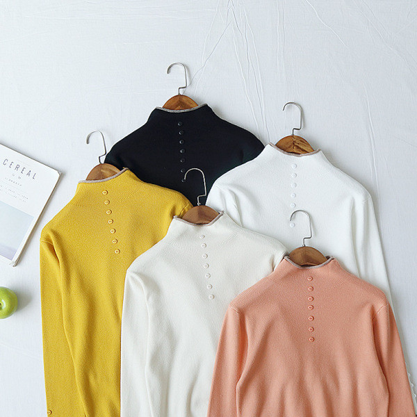 Bluză de damă modernă cu nasturi în alb, negru, galben și roz