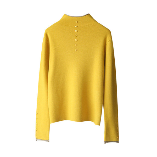 Bluză de damă modernă cu nasturi în alb, negru, galben și roz