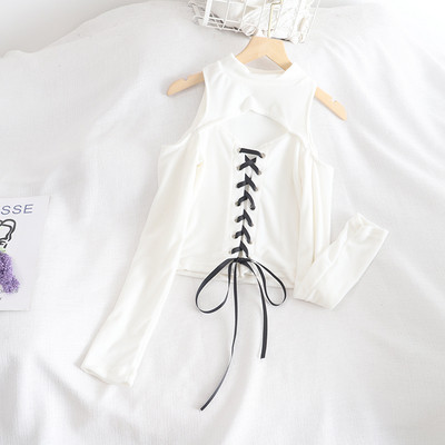 Bluza de dama din catifea in mai multe culori cu cravate si decolteu rotund