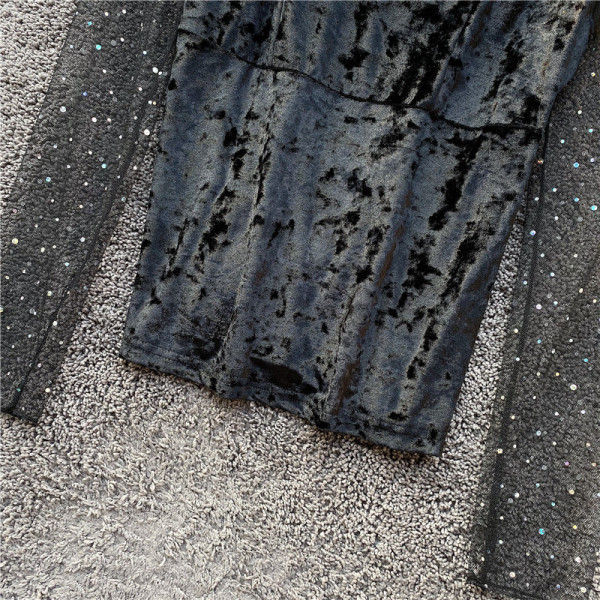 Stílusos női tüll blúz ovális nyakkivágással és hosszú ujjú fehér és fekete színben