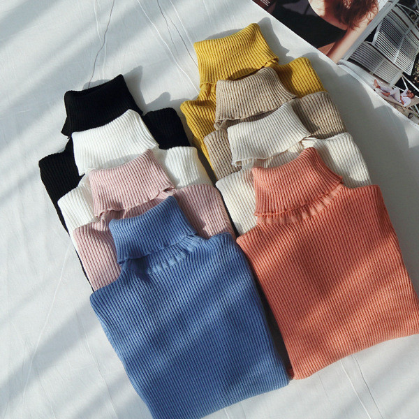 Női téli póló sárga, kék, fehér, rózsaszín, bézs és fekete színben