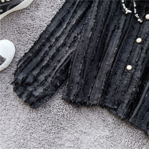 Modern női ing gombokkal és hosszú ujjú, két színben