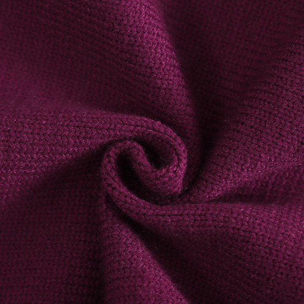 Γυναικείο πουλόβερ στυλ ρετρό σε μωβ και καφέ χρώμαμε στρογγυλή λαιμόκοψη