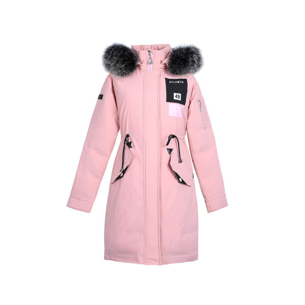 Női téli kabát kapucnival és derékkötővel - hosszú modell sárga, rózsaszín, zöld, fehér és fekete színben