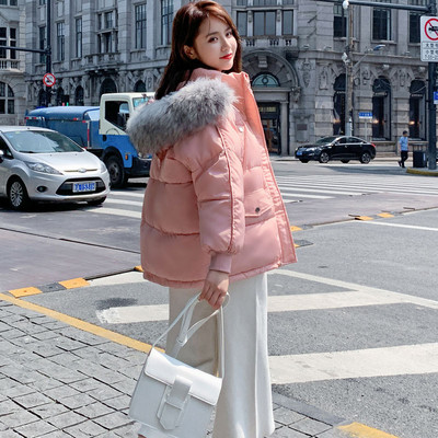 Női téli kabát kapucnival, rövid modell zöld, fekete, fehér, rózsaszín és kék színben