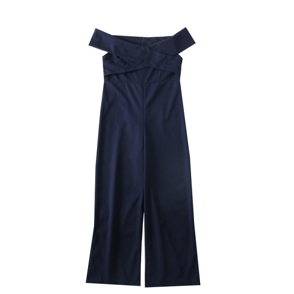 Model nou de salopeta dama cu decolteu barca in mai multe culori