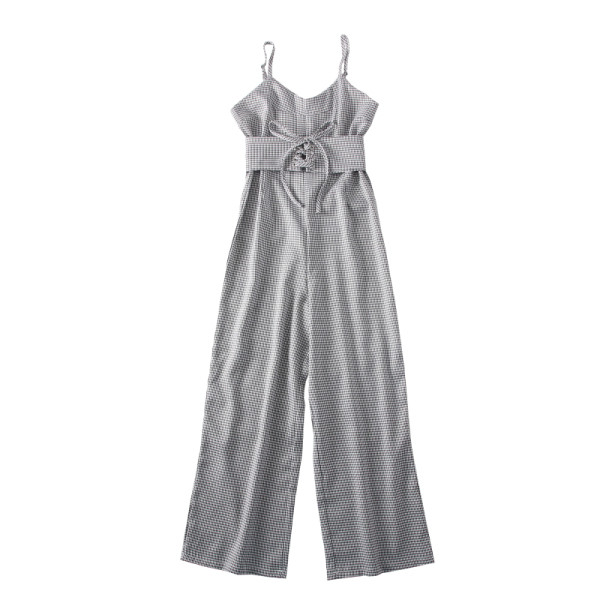 Salopeta dama in dungi cu bretele in negru, roz si bej