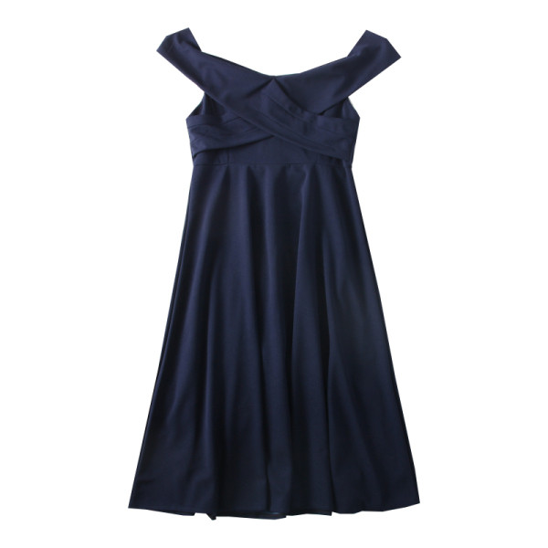 Aktuális női ruha csónakos nyakkivágással - szabású modell több színben