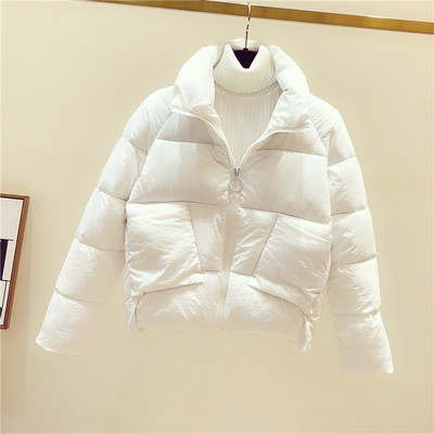 Geaca de dama toamna-iarna cu buzunare in rosu, alb, gri si maro