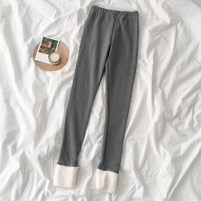 Дамски ватиран клин в сив и черен цвят с еластична талия