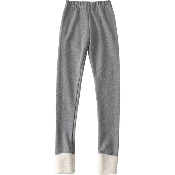 Дамски ватиран клин в сив и черен цвят с еластична талия