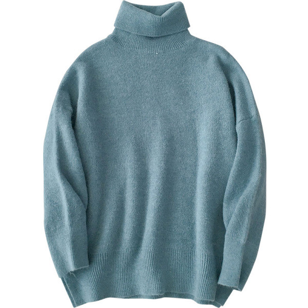 Női pulóver sima modell több színben polo gallérral és hosszú ujjal