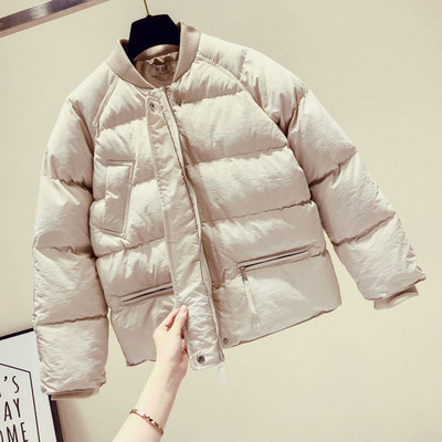 Női őszi-téli kabát kerek nyakkivágással és zsebekkel kék, fehér, fekete és bézs színben