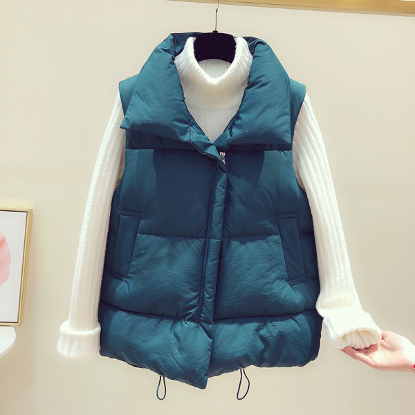 Vesta de dama toamna-iarna in roz, albastru, negru si bej