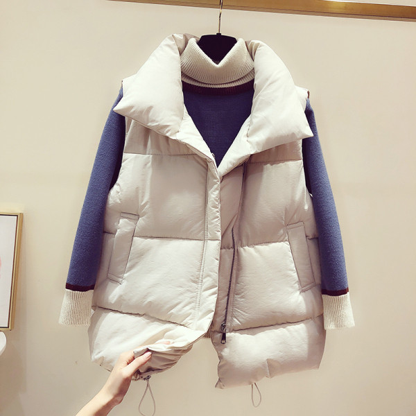 Vesta de dama toamna-iarna in roz, albastru, negru si bej