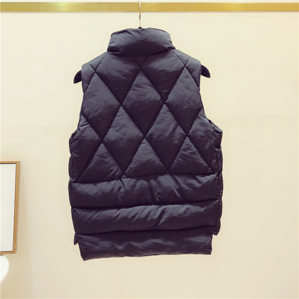 Női alkalmi mellény kerek nyakkivágással fehér és kék színben