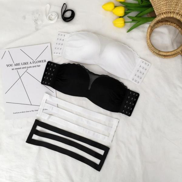 Κομψό σουτιέν σε λευκό και μαύρο χρώμα