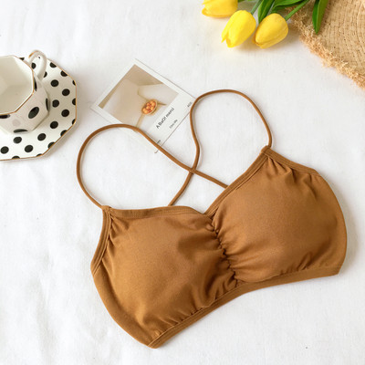 Női alkalmi melltartó vékony pántokkal szürke, fekete, barna, fehér és bordó színben