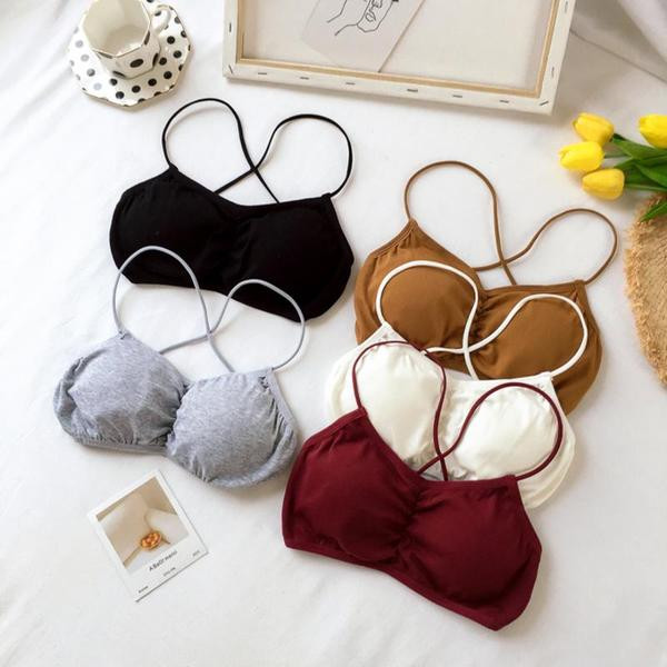 Női alkalmi melltartó vékony pántokkal szürke, fekete, barna, fehér és bordó színben