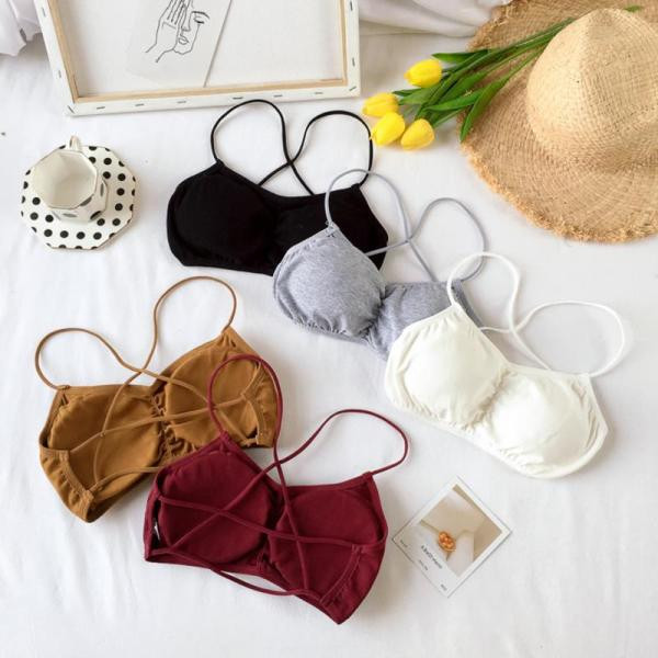 Női alkalmi melltartó vékony pántokkal szürke, fekete, barna, fehér és bordó színben