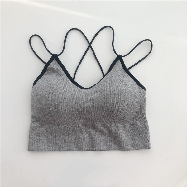 Casual γυναικείο μπουστάκι με λεπτές λωρίδες σε γκρι, άσπρο, πράσινο, μαύρο και καφέ χρώμα