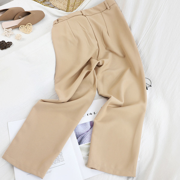 Női alkalmi nadrág egyenes modell öt színben, magas derékkal