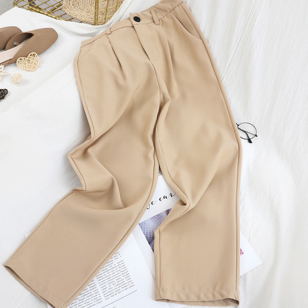 Női alkalmi nadrág egyenes modell öt színben, magas derékkal