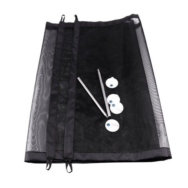 Сгъваема преносима предпазна ограда за домашни любимци в черен цвят 